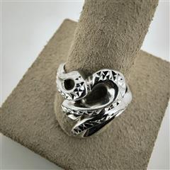 Unisex Silver Ring 925 Silver 5.5g Size:8